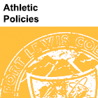 Image of partial Fort Lewis ϲͶע seal with text 'Athletic Policies' above it