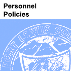 Image of partial Fort Lewis ϲͶע seal with text 'Personnel Policies' above it